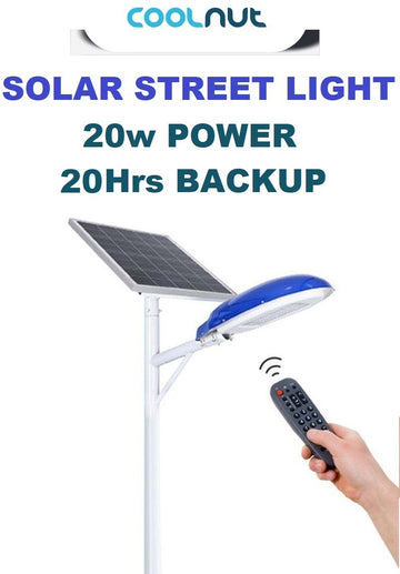 Coolnut Solar Street Lights 120000 mAh 20Hrs Backup 20W