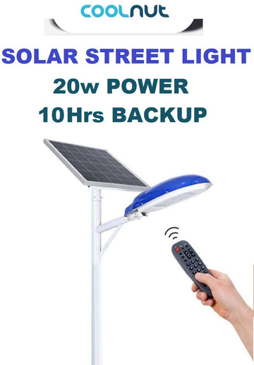 Coolnut Solar Street Lights 60000 mAh 10Hrs Backup 20W
