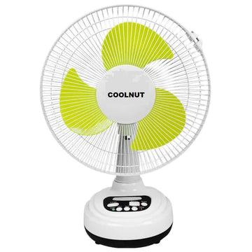 Coolnut 16" Rechargeable 15W Solar Table Fan with 30000 mAh Battery