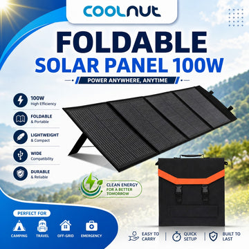 Coolnut Portable Foldable Solar Panel 100W (4Folds)