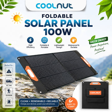 Coolnut Portable Foldable Solar Panel 100W (2 Folds)