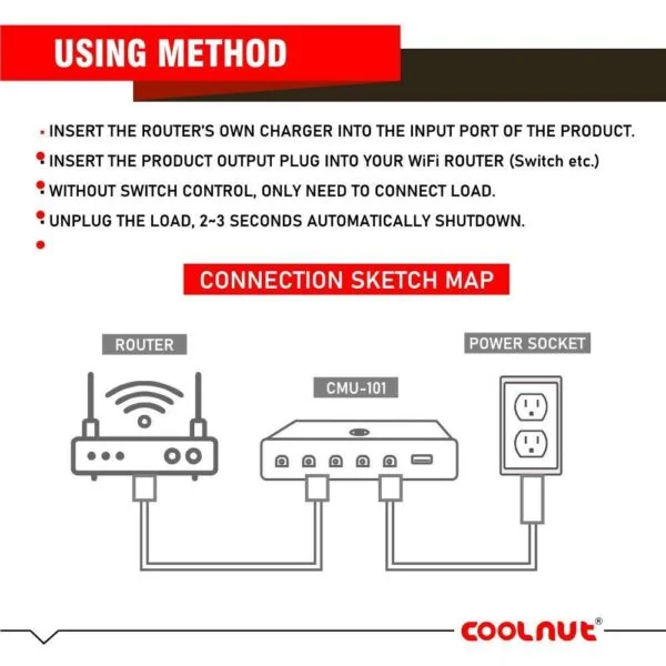 Coolnut Mini UPS Lithium Battery 5000mAh DC UPS for Wifi Routers - Image 11