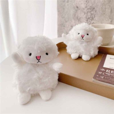 Coolnut Pure White Plush 3D Little Sheep Earphone Cases For AirPods 3 PRO