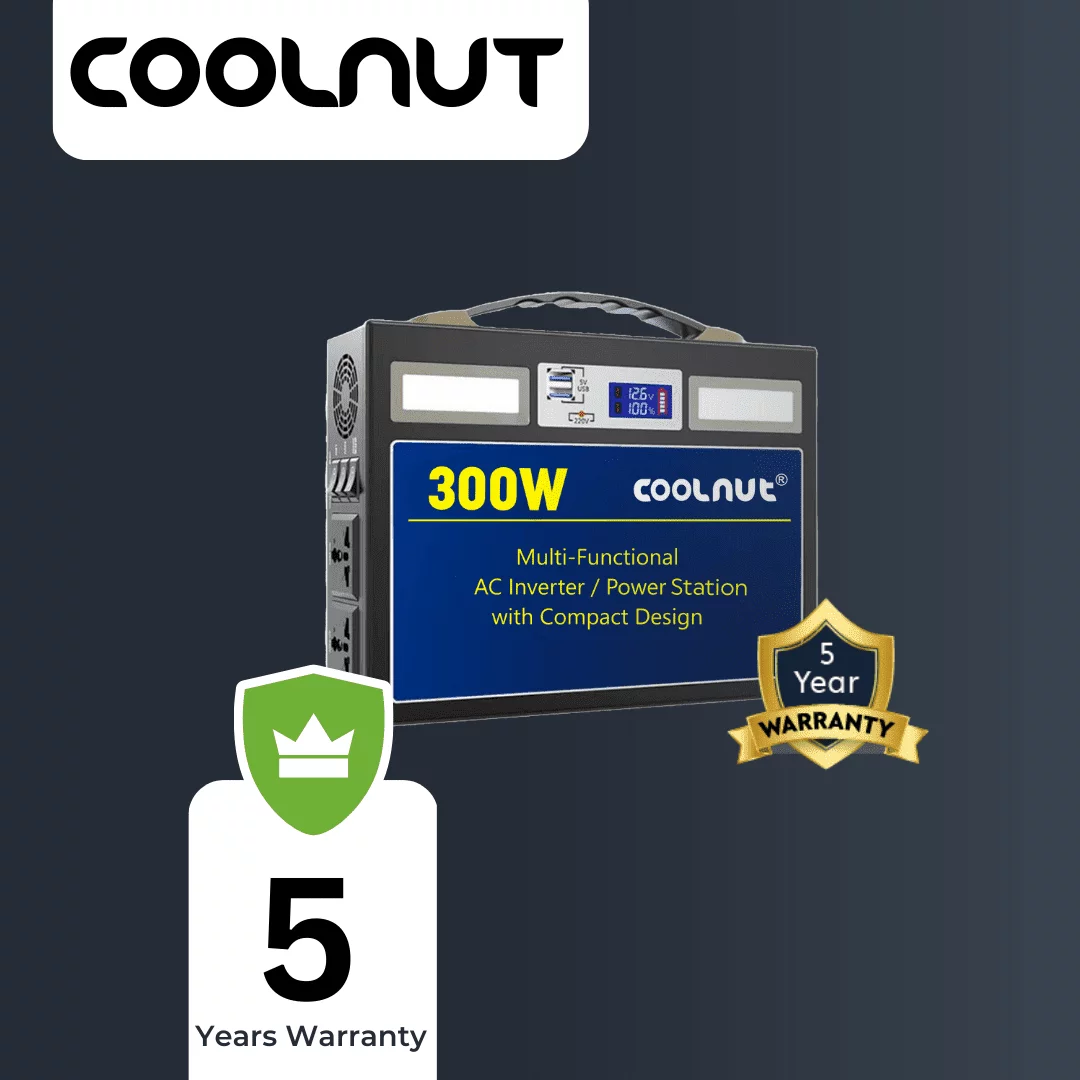 Coolnut Compact  Solar Power Station, 300watt- 666Wh Capacity, World Class Quality With 5 years Warranty For, All Electronic Gadgets & Appliances, Black(CNP-827) - Image 35