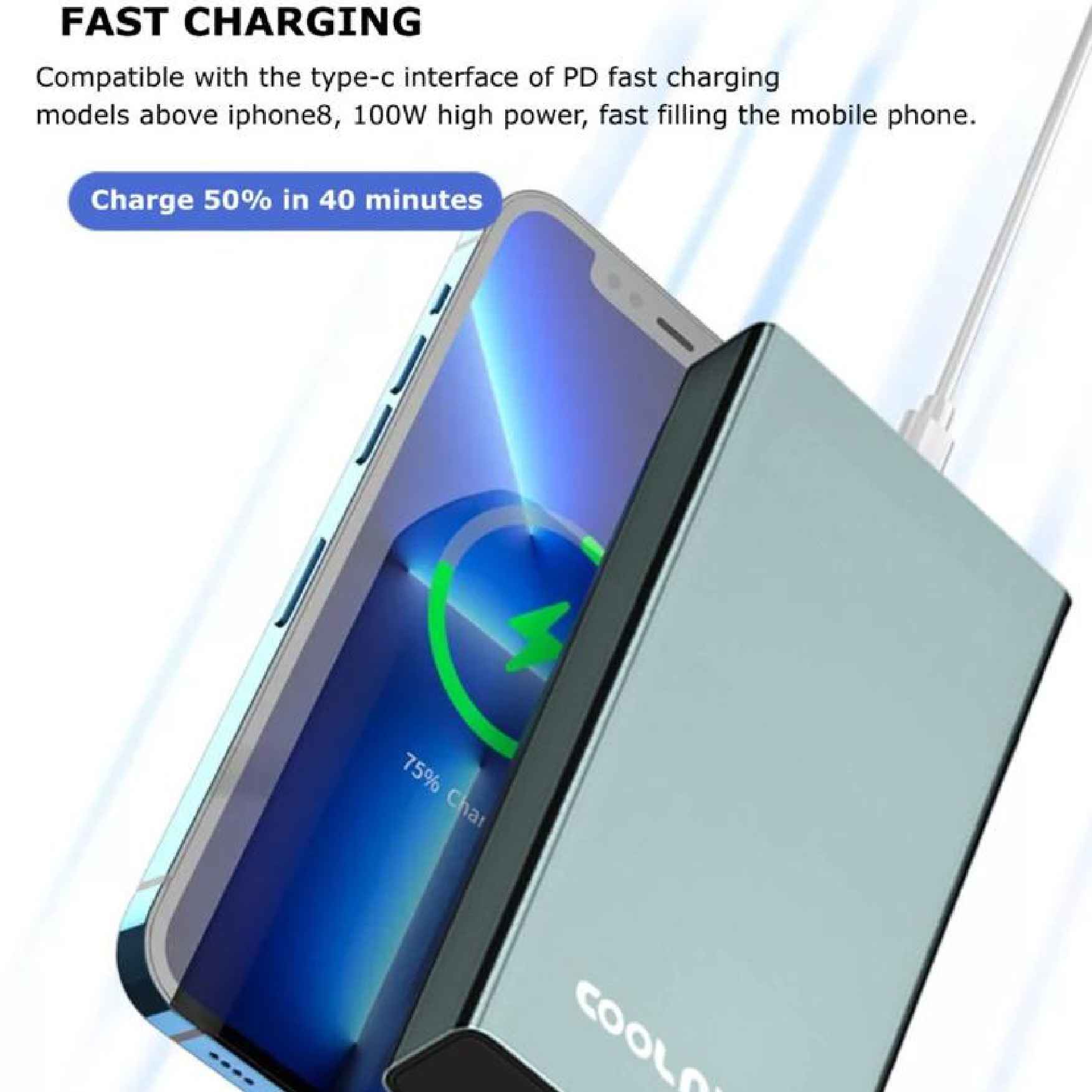 Buy Coolnut 20000 mAh Fast Charging Laptop Power Bank 100W