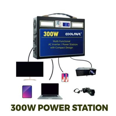 Coolnut Compact  Solar Power Station, 300watt- 555Wh Capacity, World Class Quality With 5 years Warranty For, All Electronic Gadgets & Appliances, Black(CNP-826)