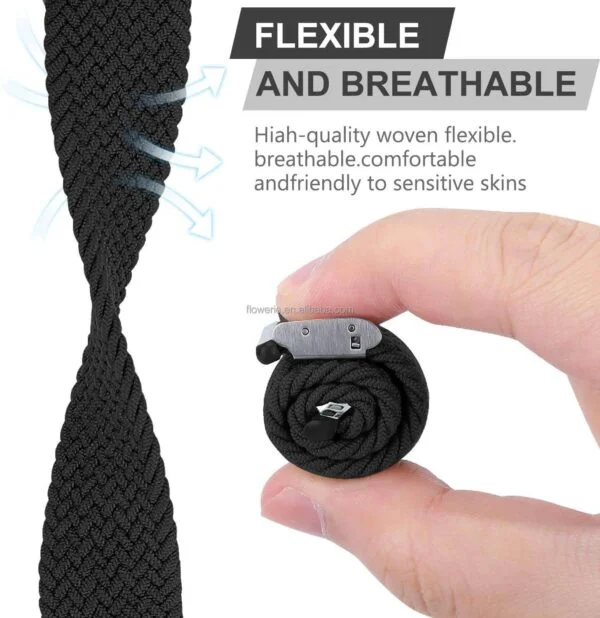 Coolnut Braided watch band sport soft elastics strap with buckle design for iwach series 38mm 40mm 42mm 44mm - Image 4