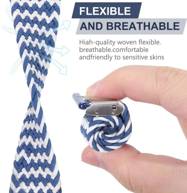Coolnut Braided watch band sport soft elastics strap with buckle design for iwach series 38mm 40mm 42mm 44mm - Image 2