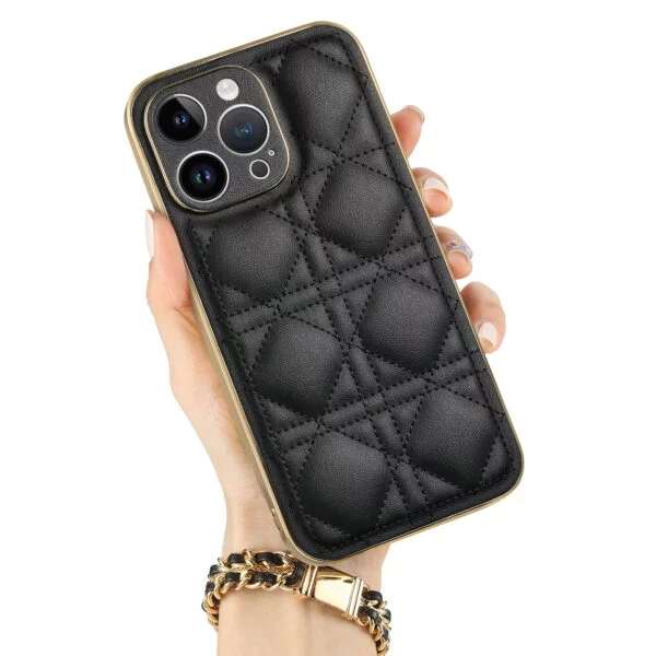 Electroplated protective leather phone cover - Image 6