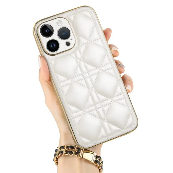 Electroplated protective leather phone cover - Image 5