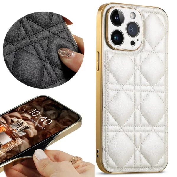 Electroplated protective leather phone cover - Image 8