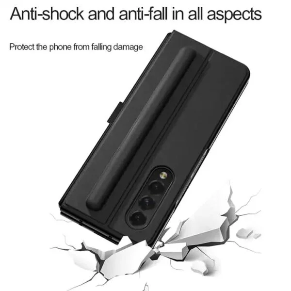 COOLNUT Mobile case Hidden Pen protective cover for Samsung Z FLIP 3 (Black) - Image 2
