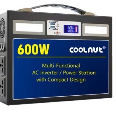 Coolnut Compact  Solar Power Station, 600watt- 832Wh Capacity, World Class Quality With 5 years Warranty For, All Electronic Gadgets & Appliances, Black(CNP-831)