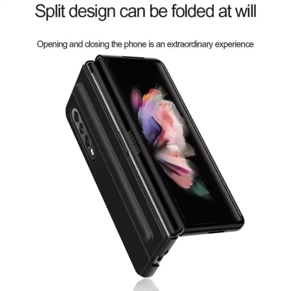 COOLNUT Mobile case Hidden Pen protective cover for Samsung Z FLIP 3 (Black) - Image 8