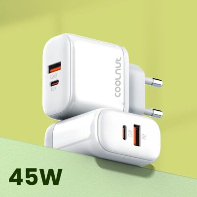 Hot Selling Fast Wall Charger 45W Wholesale PD QC Mobile USB Smart Charger With EU UK US Plug