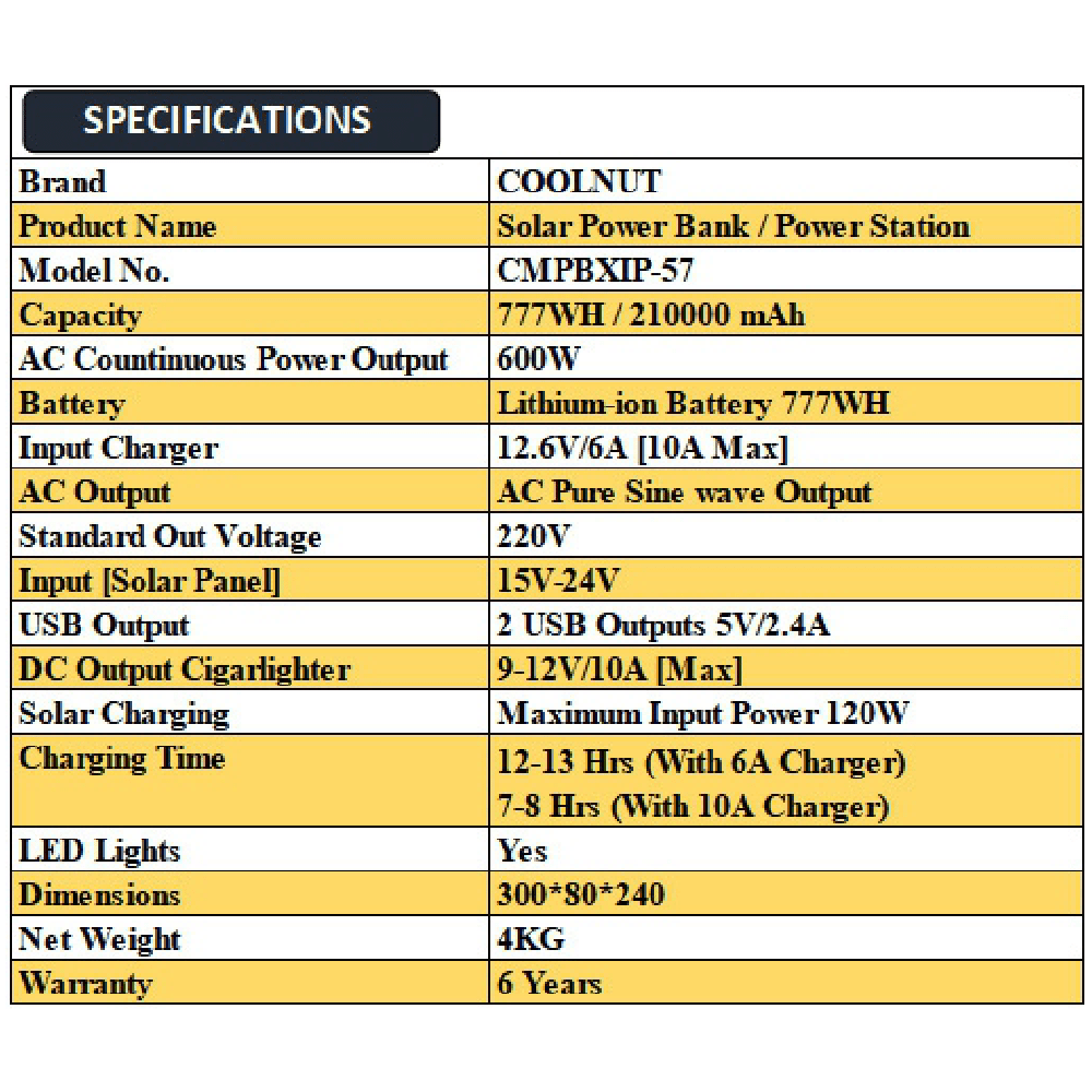 210000 mAh Power Station 600W